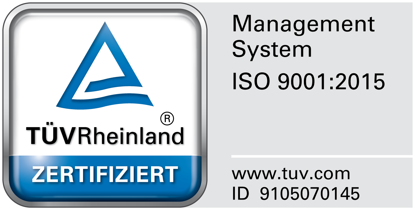 ISO 9001:2015 zertifiziertes Qualitätsmanagementsystem